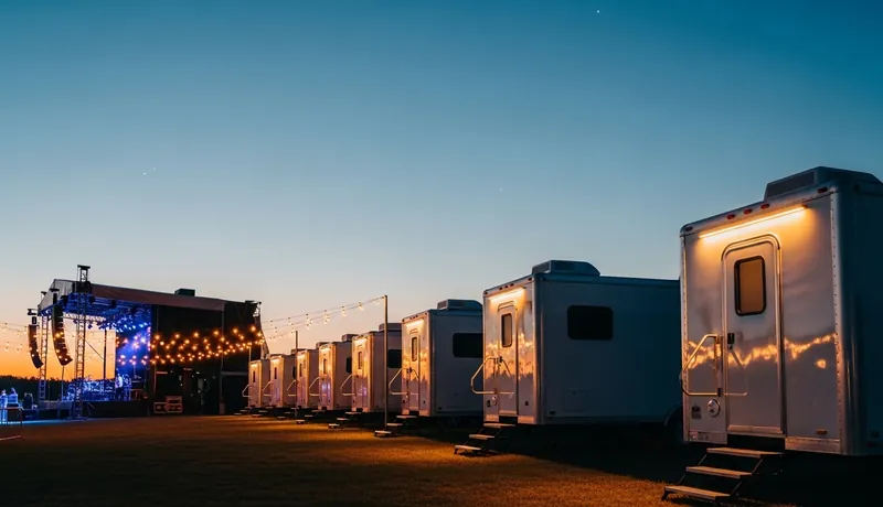 Luxury restroom trailers for Lubbock weddings